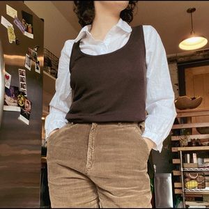 Vintage Ann Taylor Brown Sweater Tank